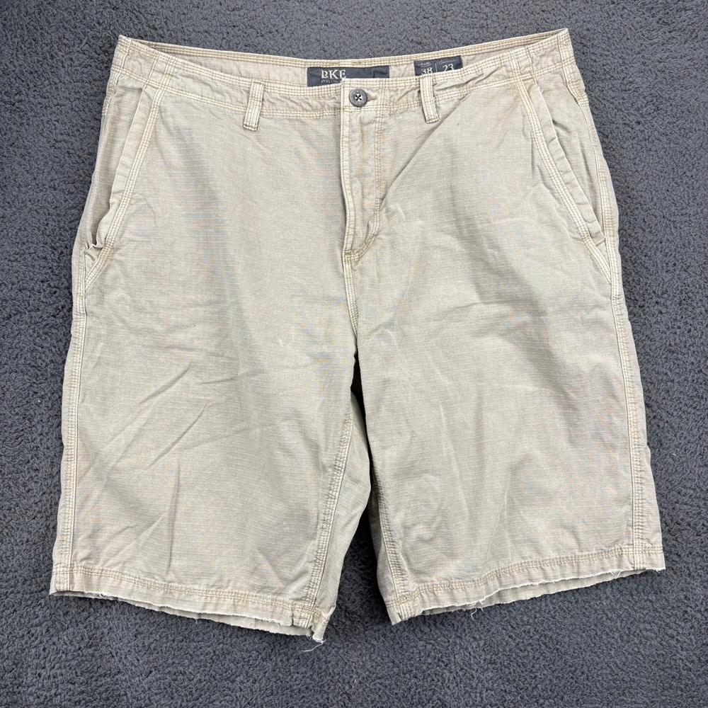 BKE Athletic‎ Fit Mens Size 38 Beige Cotton Casual Outdoor Shorts